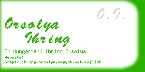 orsolya ihring business card